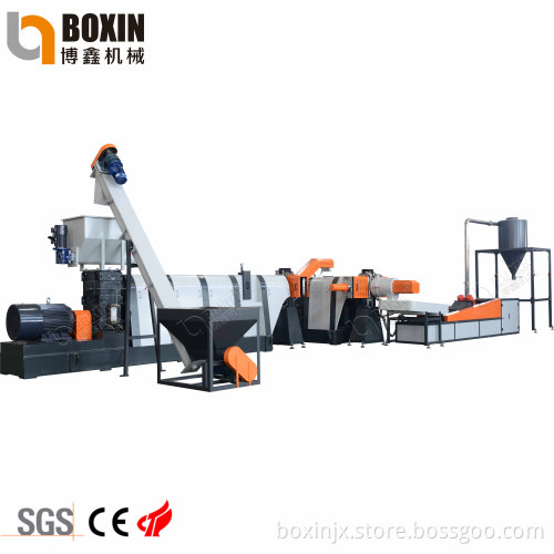 Advanced Double Stage Single Screw Pelletizing Machine for PP/PE Film Recycling Lines
